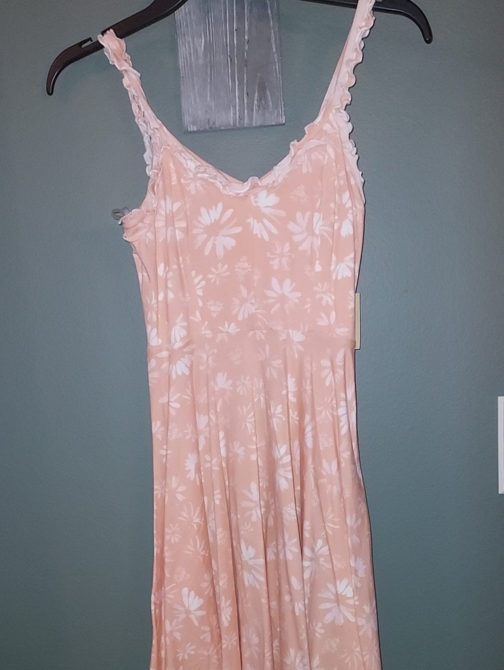 American Rag Peach & White Floral Sundress-NWT